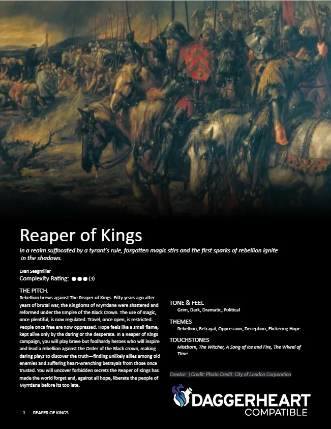 Reaper of Kings – Campaign Frame