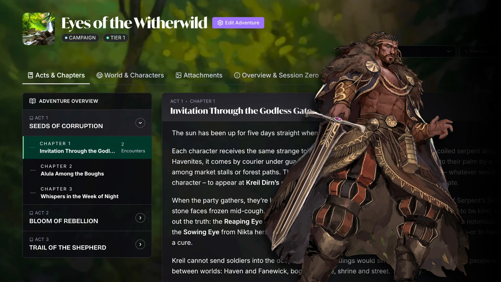 Group of adventurers preparing for a quest