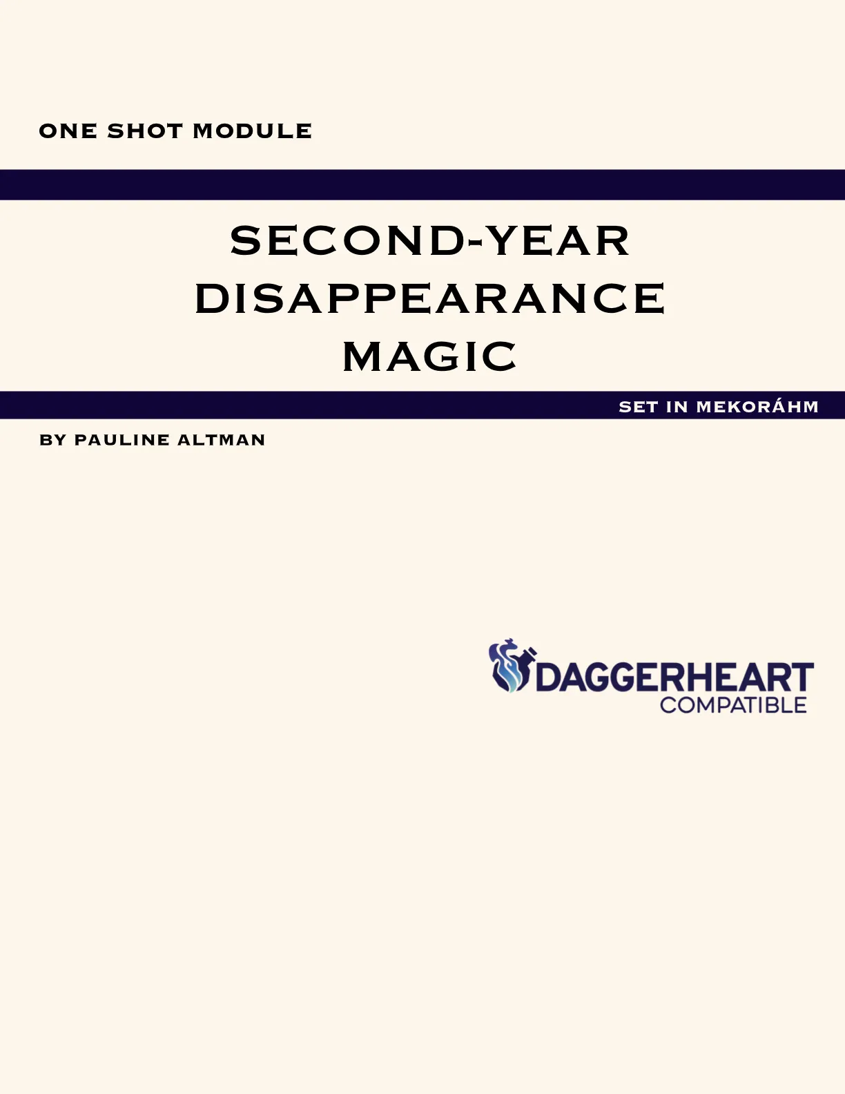 Second-Year Disappearance Magic
