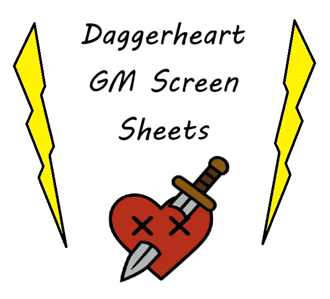 Daggerheart GM Screen Sheets