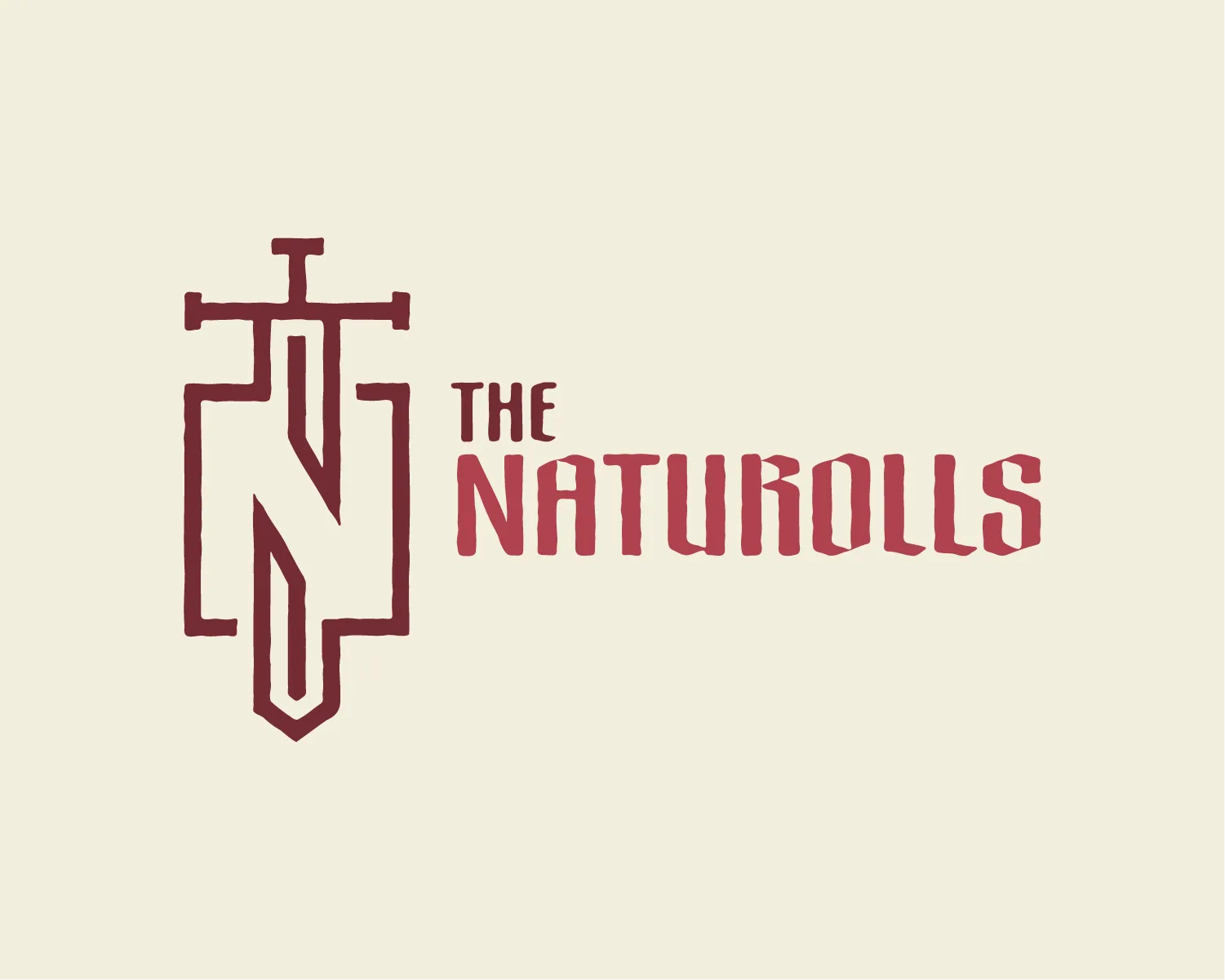 Naturolls plays sword logo horizontal color bg