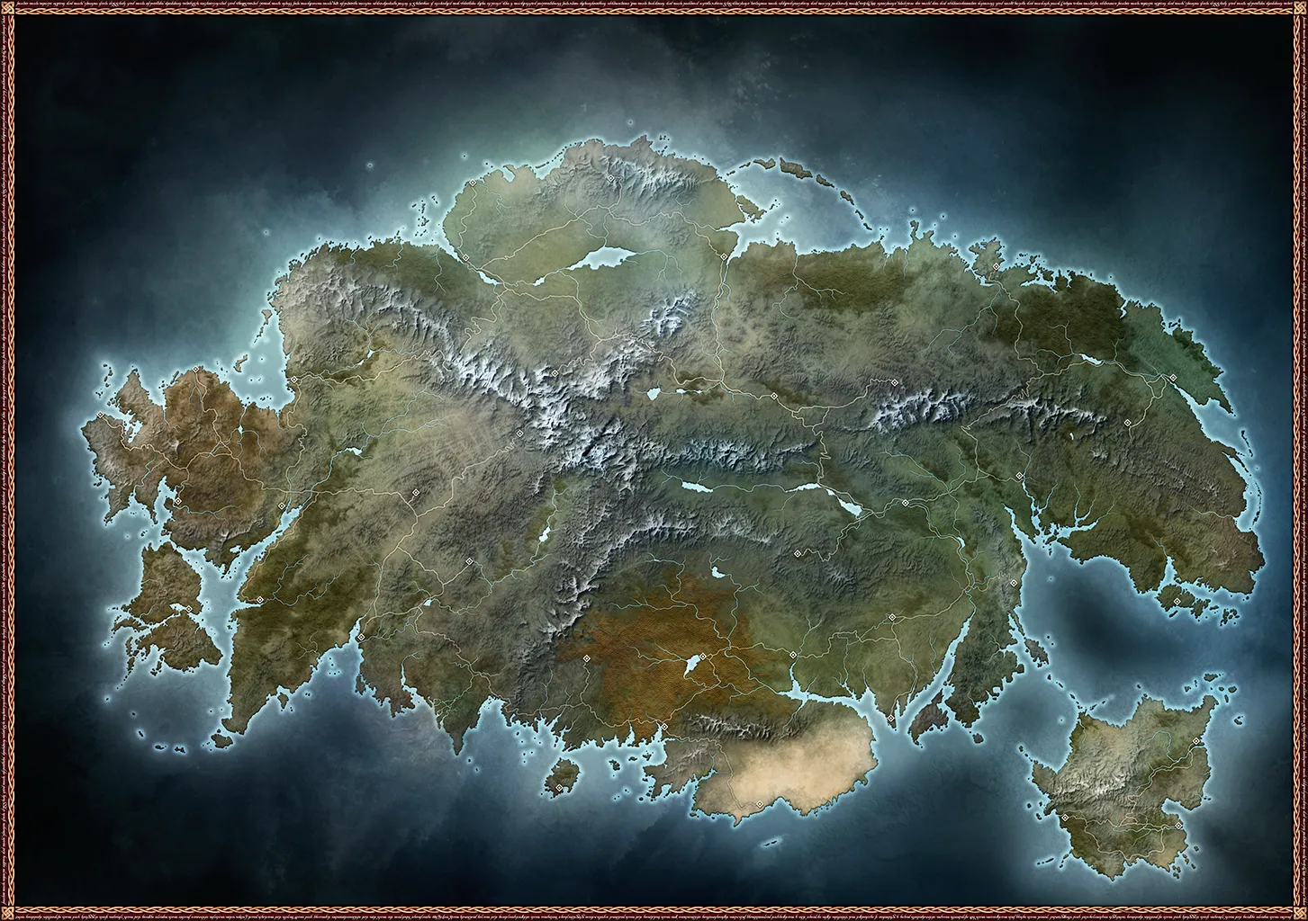 Blank Fantasy Map Template (2 Versions)