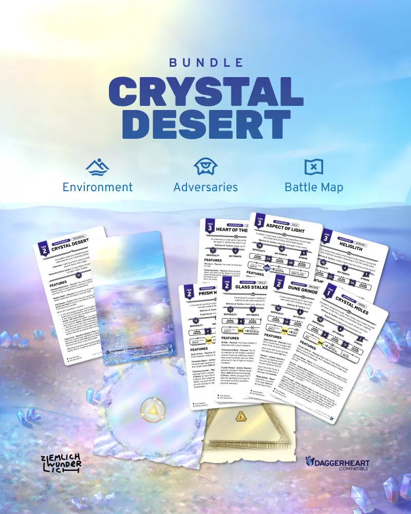 🌞 Crystal Desert – A Daggerheart™ Compatible Bundle