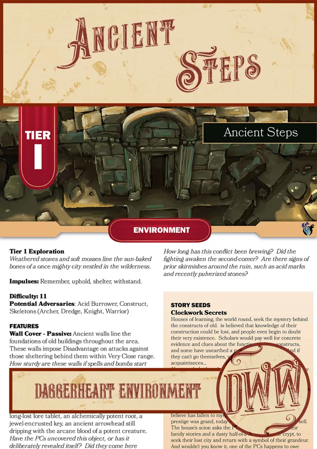 Ancient Steps: A Tier 1 Daggerheart Environment