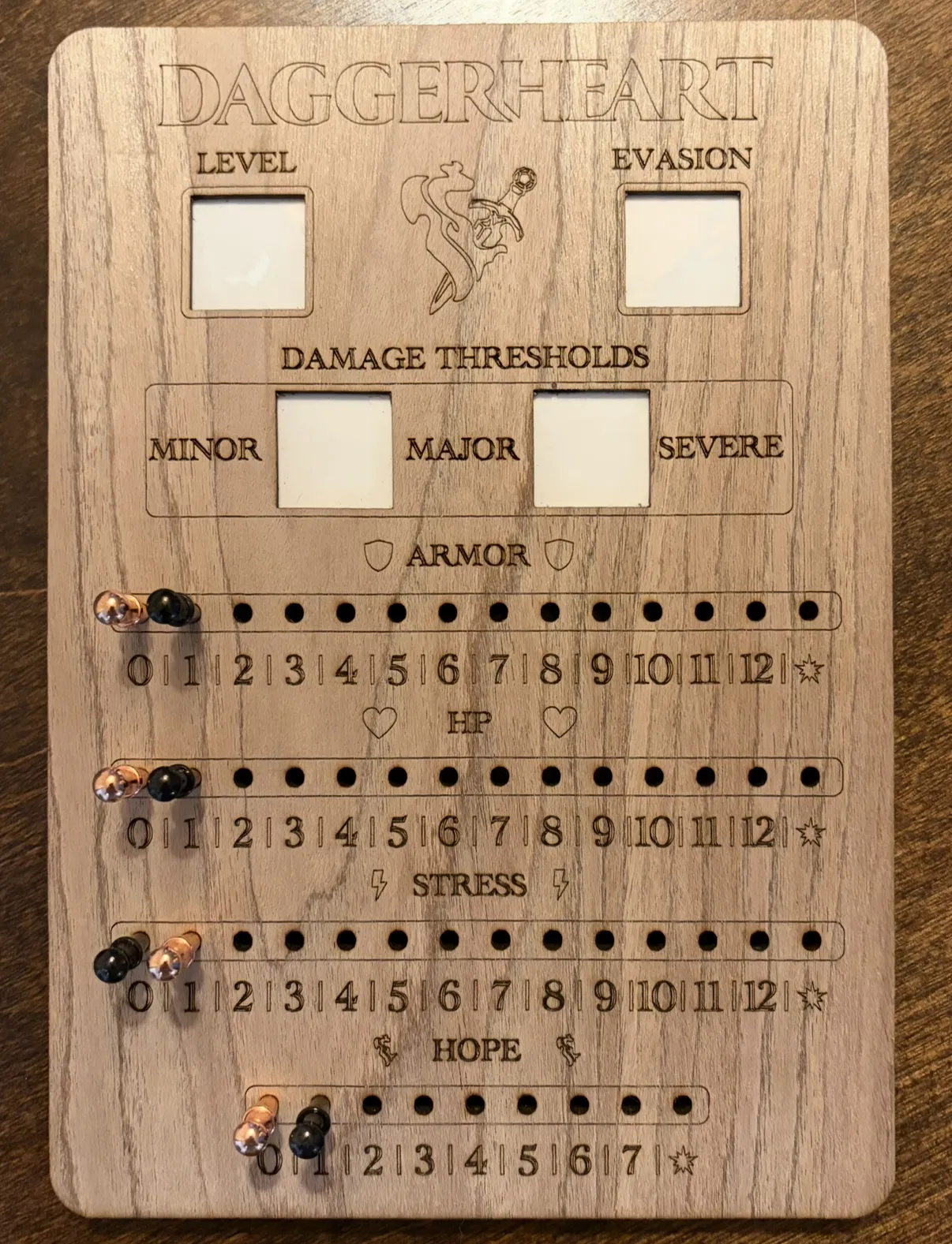 Daggerheart Player Tracker and Class Panels (Laser Cut File ONLY)
