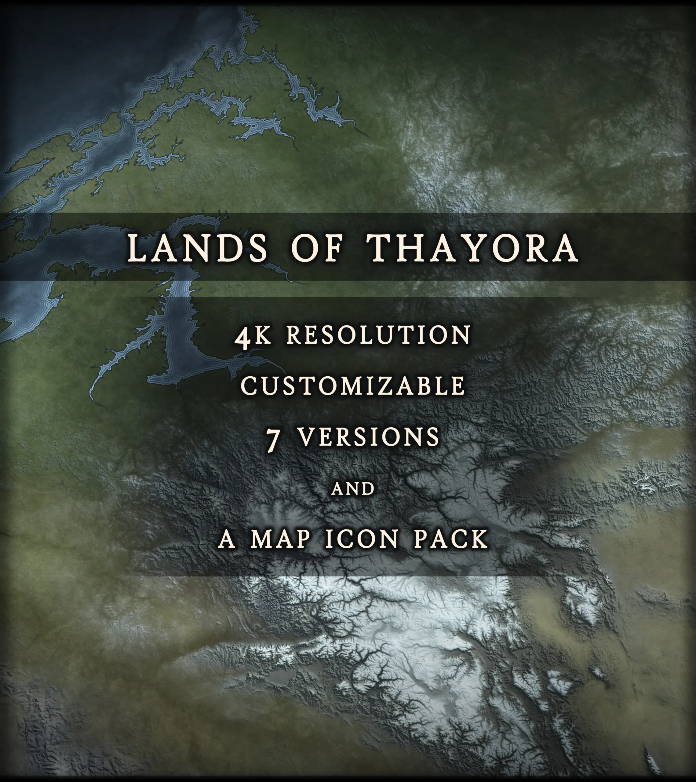 Lands of Thayora (4K) and Map Icon Pack