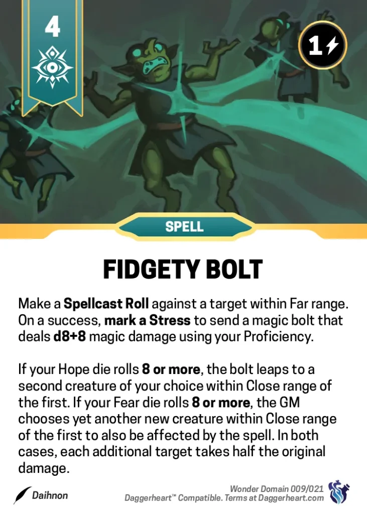 FIDGETY BOLT