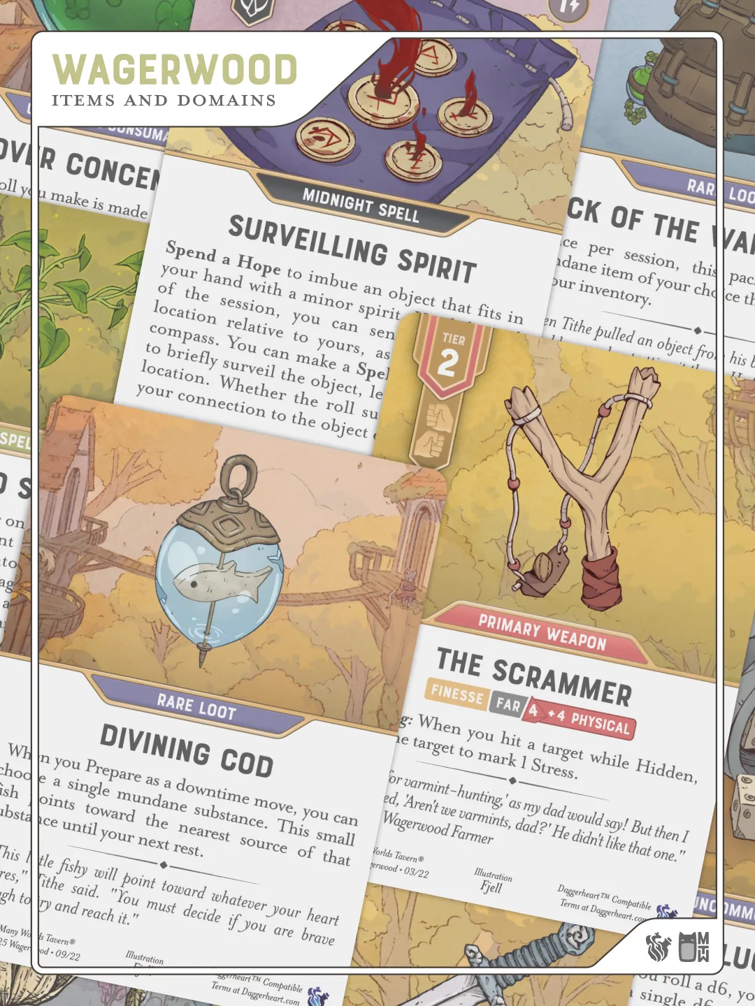 Wagerwood Item and Domain Cards